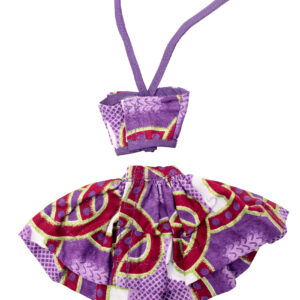 Purple Abankaba short skirt and halter