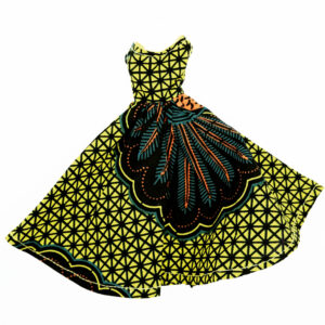 Kaba Full Shell dress – yellow/orange/green